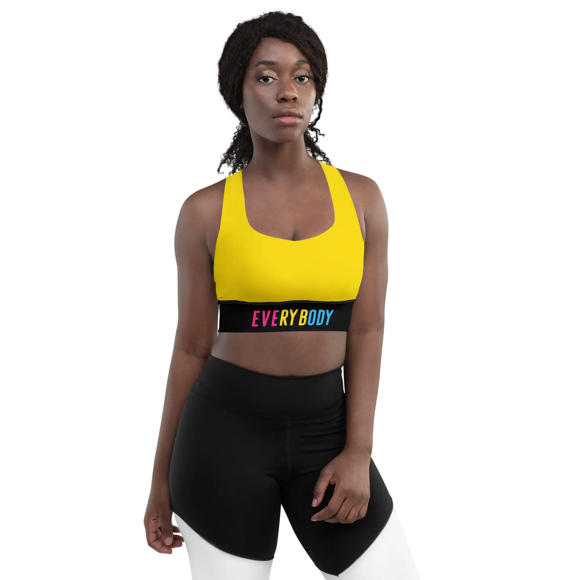 Pansexual Pride Yellow Sports Bra