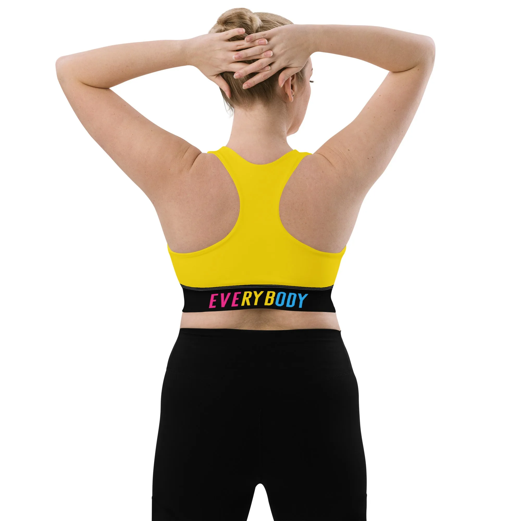 Pansexual Pride Yellow Sports Bra