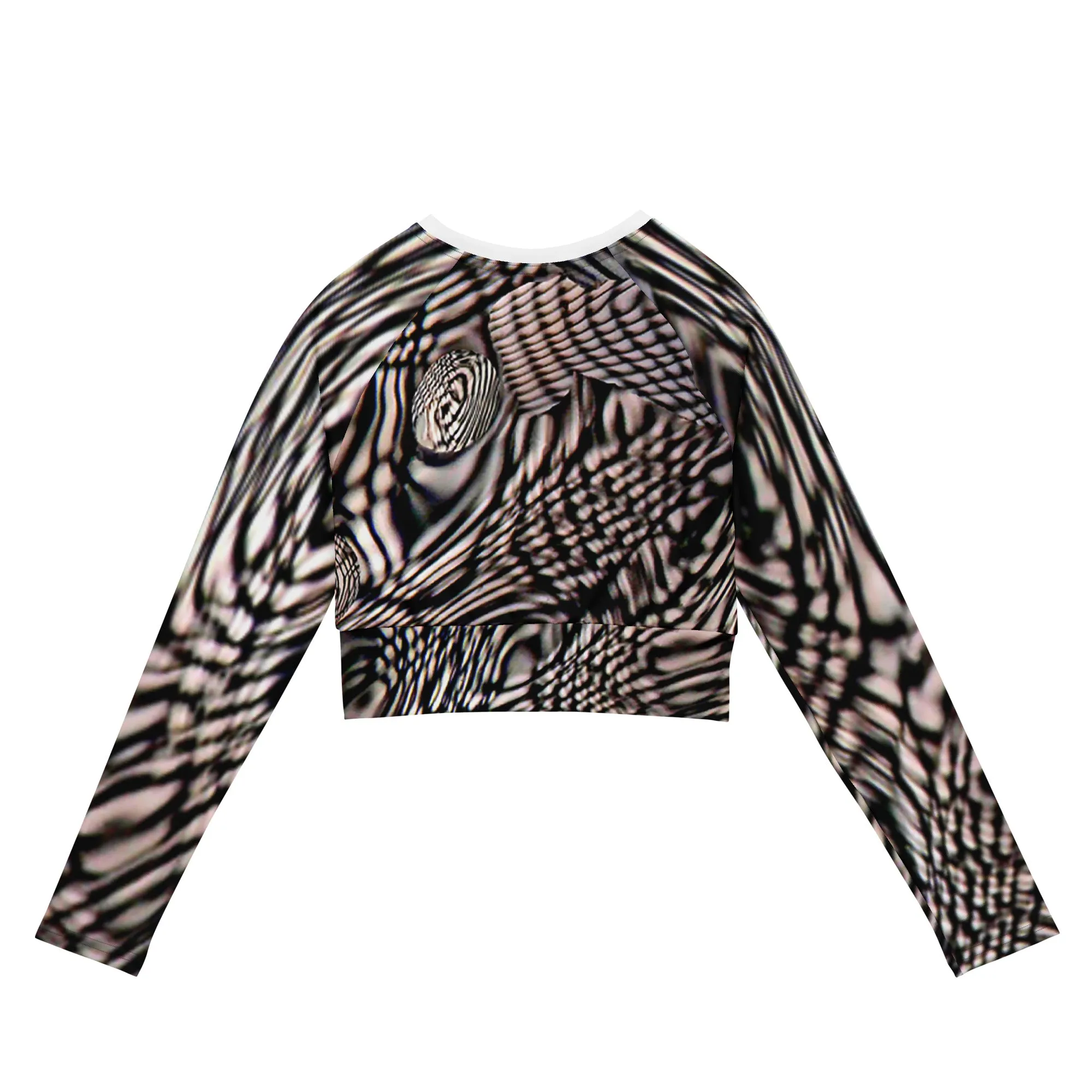 Recycled long-sleeve crop top