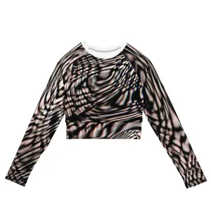 Recycled long-sleeve crop top