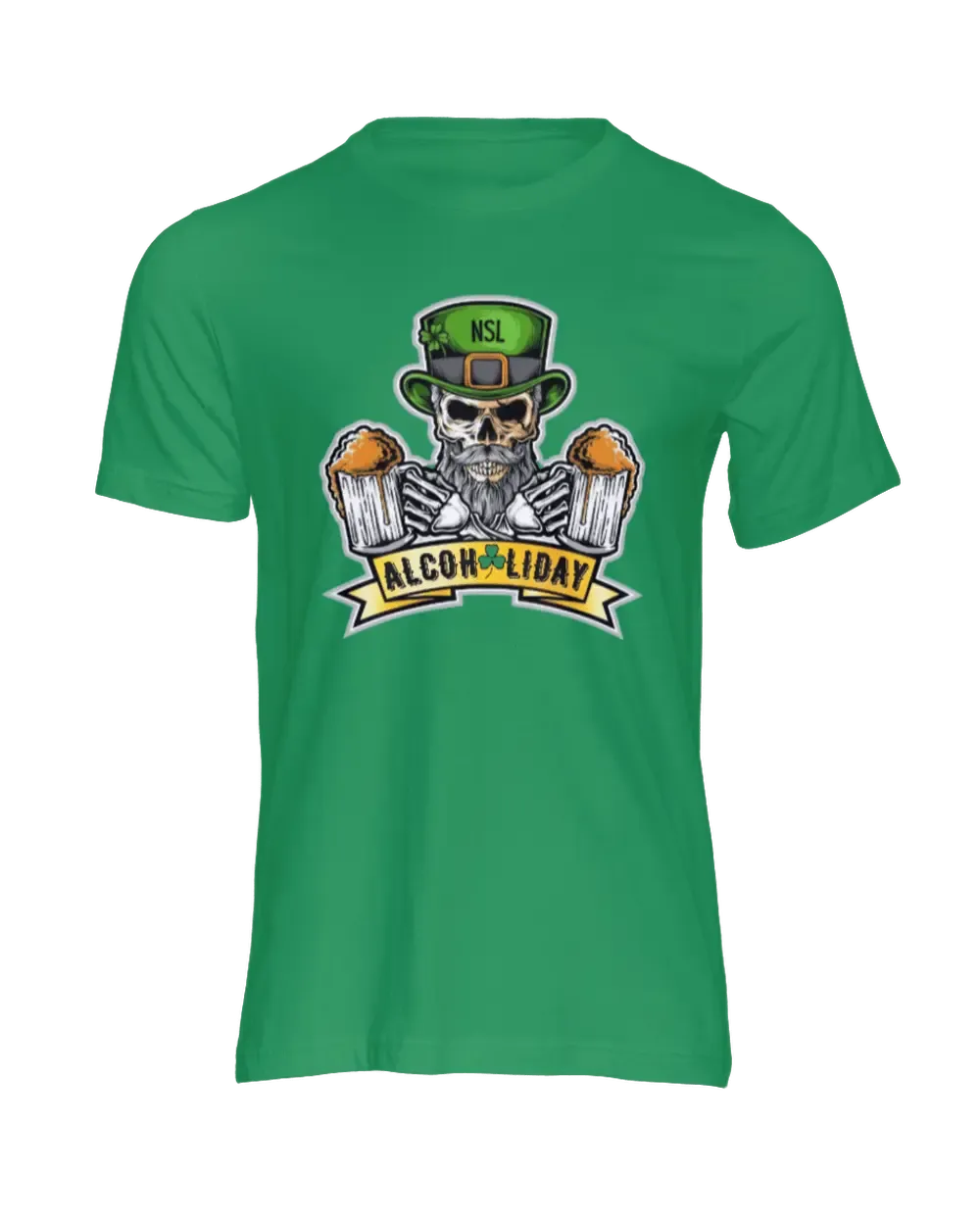 Saint Patrick Bearded Skull Men's T-Shirt