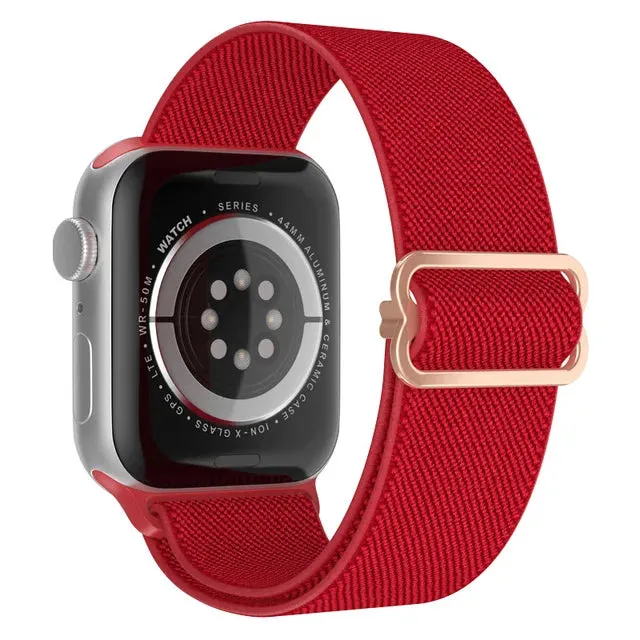 Scrunchie Strap for Apple watch Ultra 49mm band 45mm 44/40mm 41mm Adjustable Nylon solo Loop bracelet iWatch serie 4 5 se 6 7 8 9