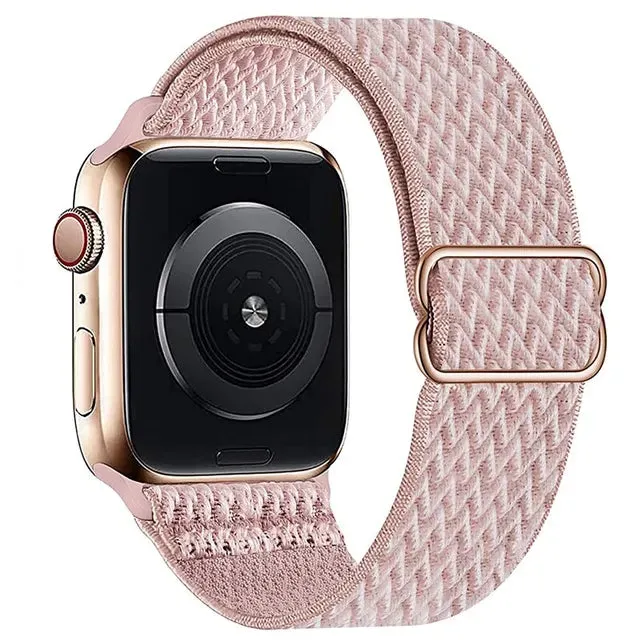 Scrunchie Strap for Apple watch Ultra 49mm band 45mm 44/40mm 41mm Adjustable Nylon solo Loop bracelet iWatch serie 4 5 se 6 7 8 9