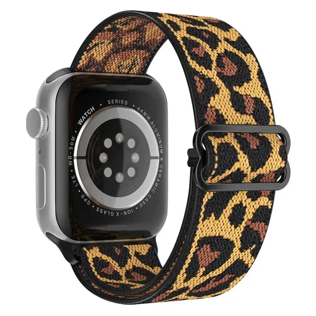 Scrunchie Strap for Apple watch Ultra 49mm band 45mm 44/40mm 41mm Adjustable Nylon solo Loop bracelet iWatch serie 4 5 se 6 7 8 9