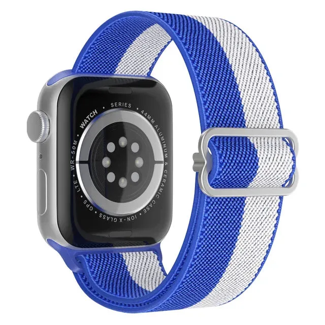 Scrunchie Strap for Apple watch Ultra 49mm band 45mm 44/40mm 41mm Adjustable Nylon solo Loop bracelet iWatch serie 4 5 se 6 7 8 9