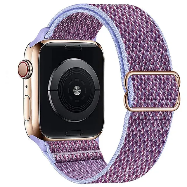 Scrunchie Strap for Apple watch Ultra 49mm band 45mm 44/40mm 41mm Adjustable Nylon solo Loop bracelet iWatch serie 4 5 se 6 7 8 9