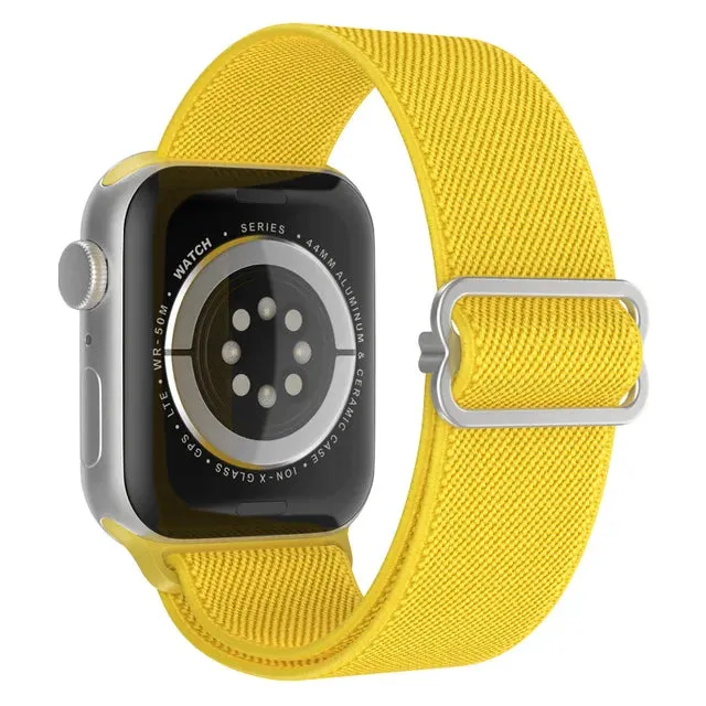 Scrunchie Strap for Apple watch Ultra 49mm band 45mm 44/40mm 41mm Adjustable Nylon solo Loop bracelet iWatch serie 4 5 se 6 7 8 9