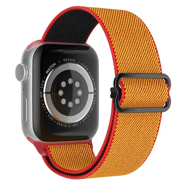 Scrunchie Strap for Apple watch Ultra 49mm band 45mm 44/40mm 41mm Adjustable Nylon solo Loop bracelet iWatch serie 4 5 se 6 7 8 9