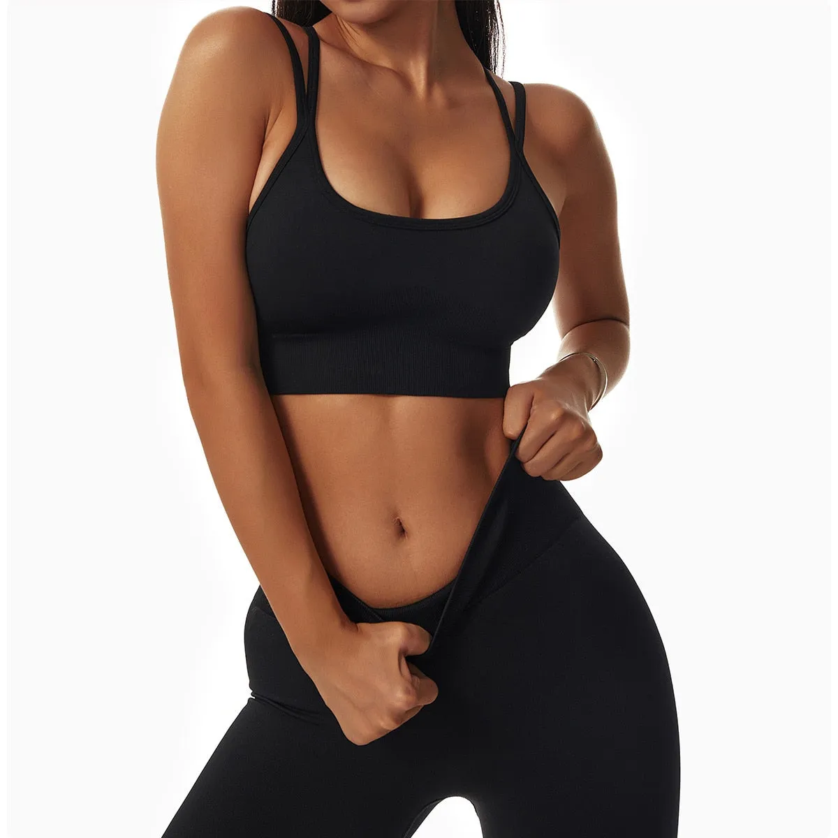 Seamless Women Sportswear Yoga Sets Workout Sports Bra Gym Clothing High Waist Legging Fitness Women Tracksuit Athletic Outfits