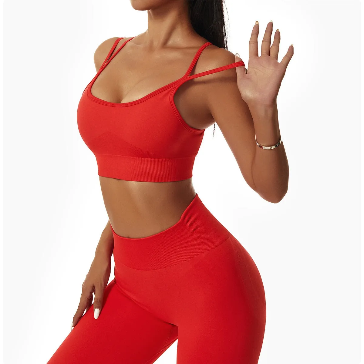 Seamless Women Sportswear Yoga Sets Workout Sports Bra Gym Clothing High Waist Legging Fitness Women Tracksuit Athletic Outfits