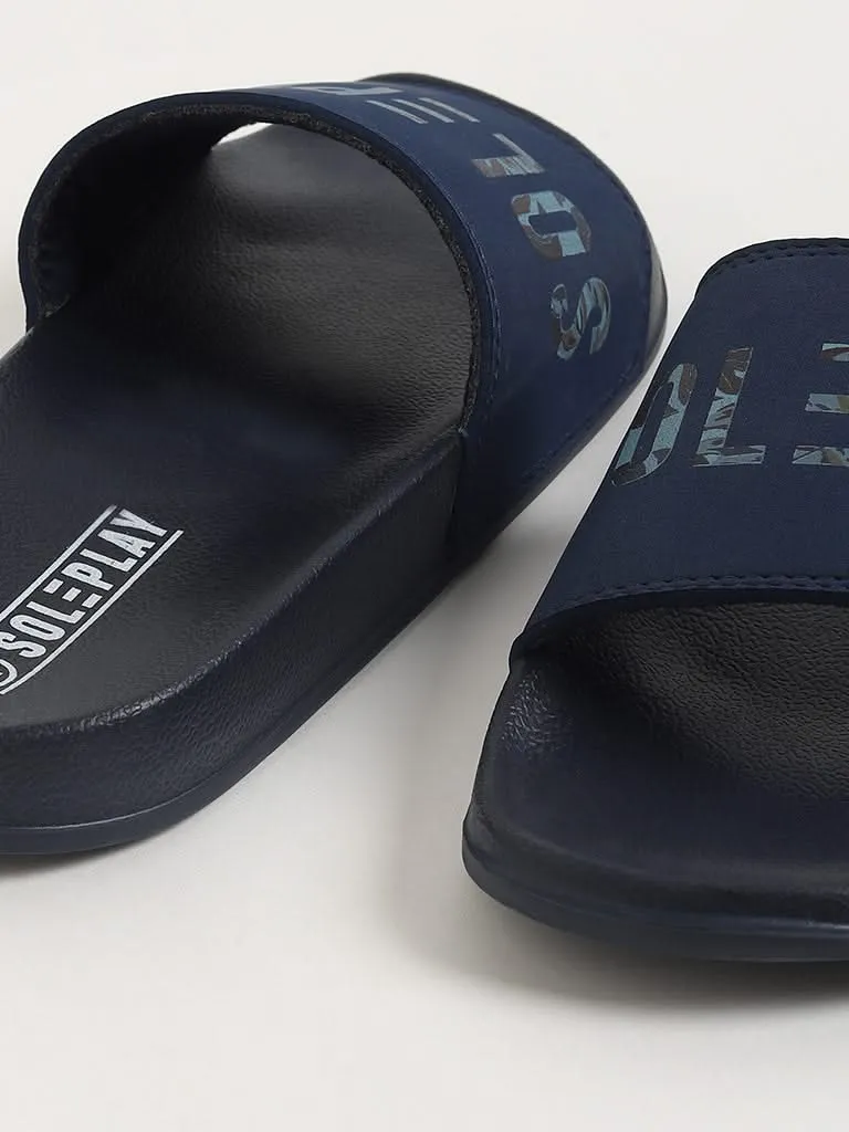 SOLEPLAY Printed Blue Flip-Flop