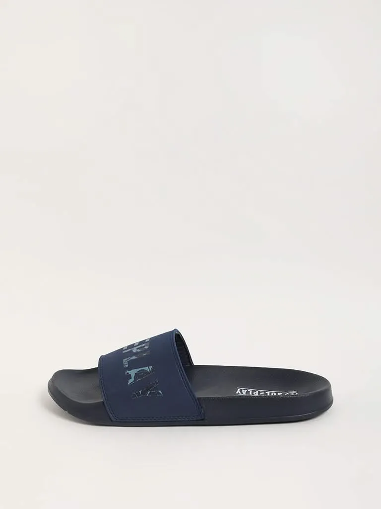 SOLEPLAY Printed Blue Flip-Flop