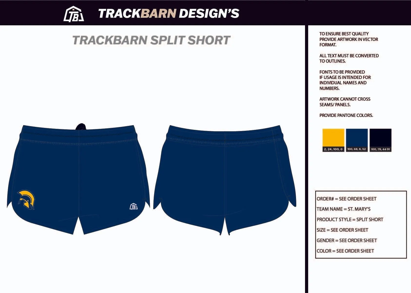 St.-Mary's- Mens Split Track Short