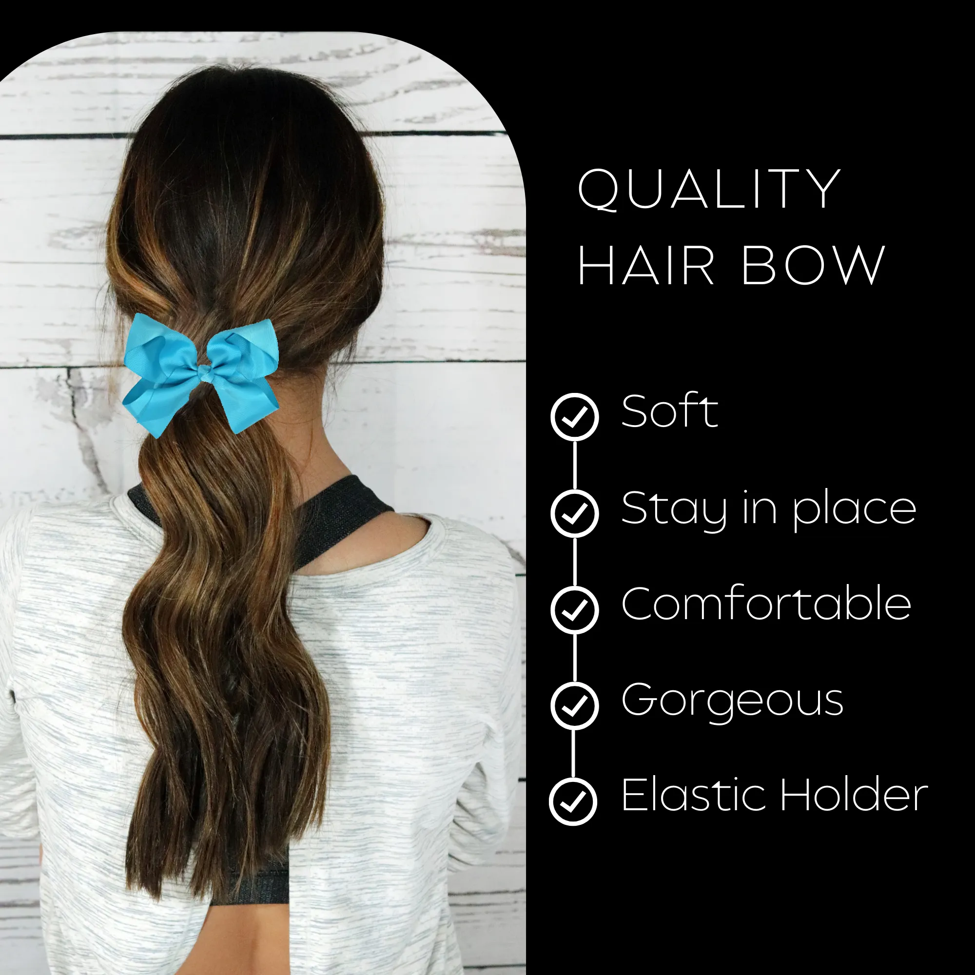 Teal Classic Hair Bow