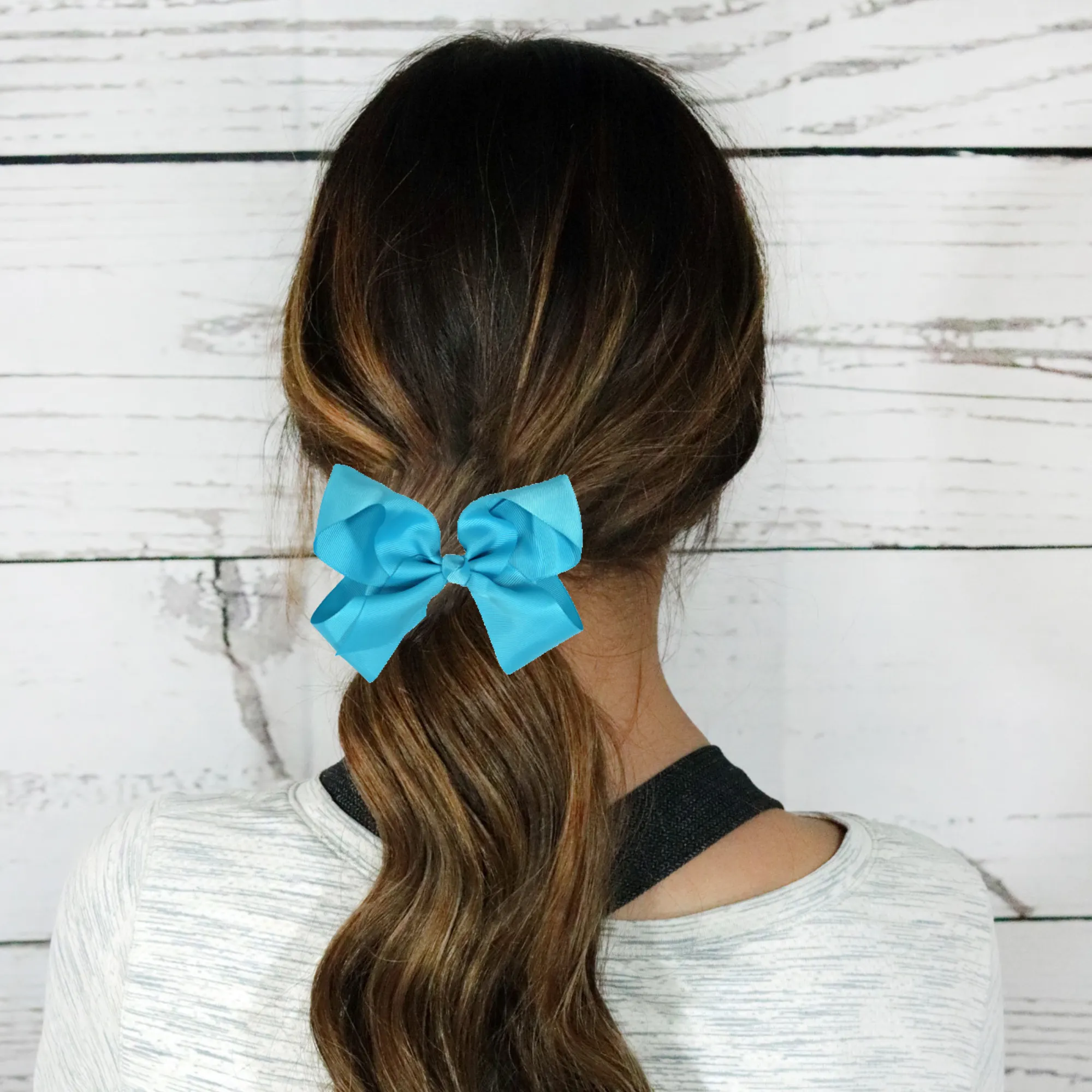 Teal Classic Hair Bow