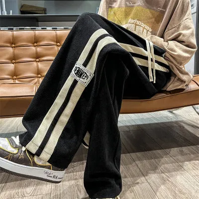 Toleet streetwear men outfits Spring Men's Casual Pants Loose Straight American High Street Vibe Fashion Brand High Street Wide Leg Pants Trousers