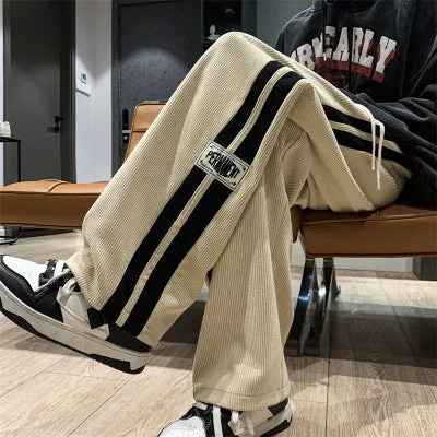 Toleet streetwear men outfits Spring Men's Casual Pants Loose Straight American High Street Vibe Fashion Brand High Street Wide Leg Pants Trousers