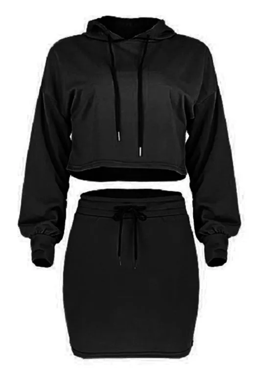 Toleet-Winter outfits Women'S Casual Sports Sweater Suit Skirt