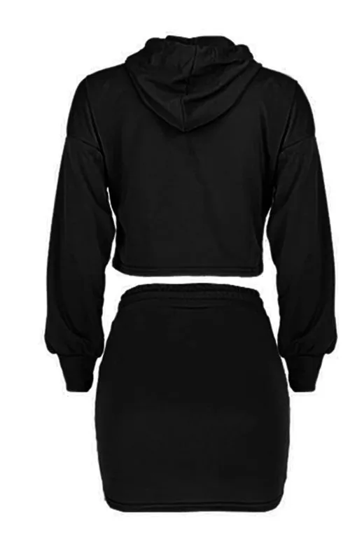 Toleet-Winter outfits Women'S Casual Sports Sweater Suit Skirt