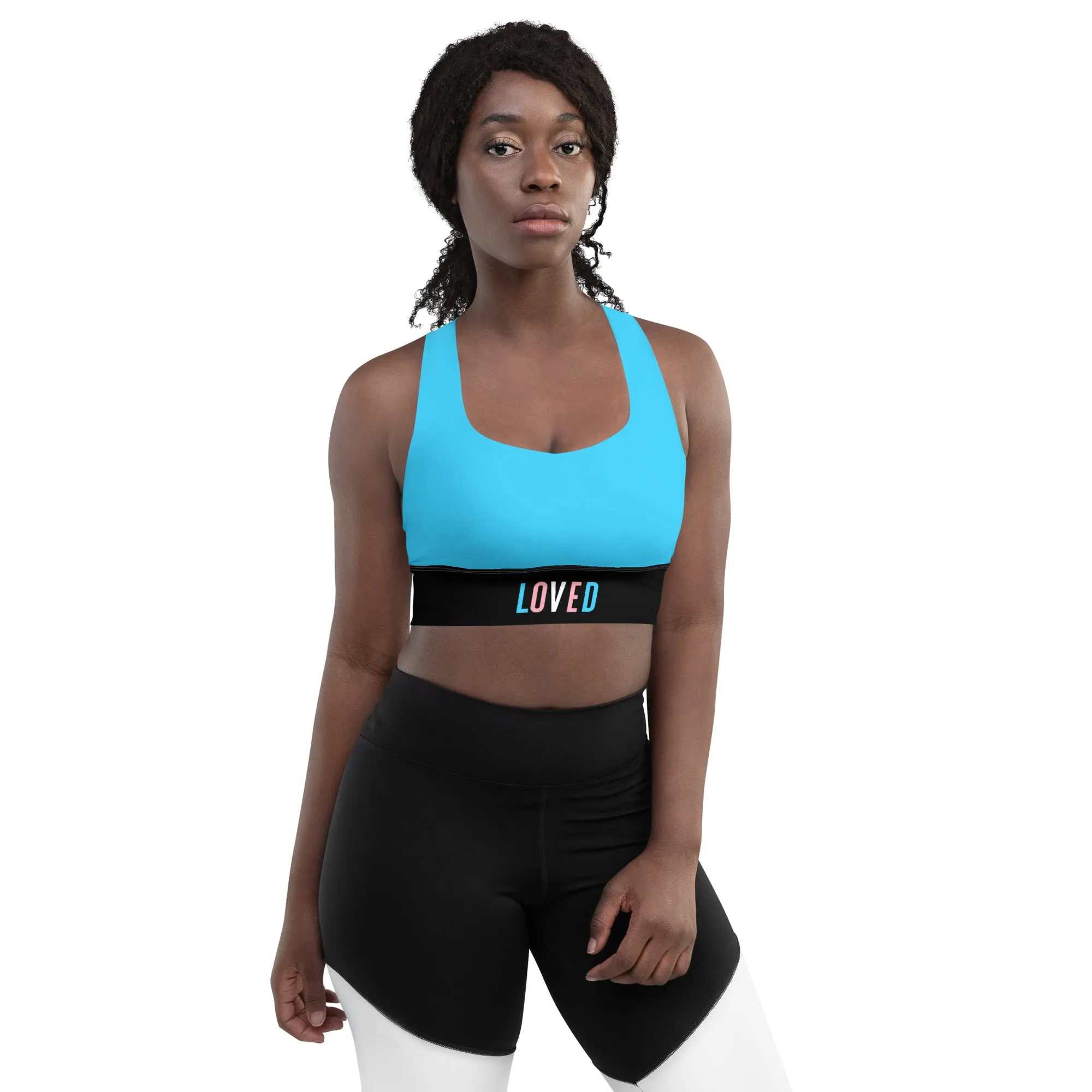 Trans Blue Pride Sports Bra