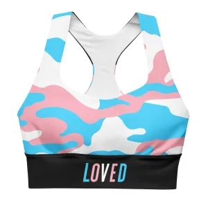 Trans Pride Camo Sports Bra