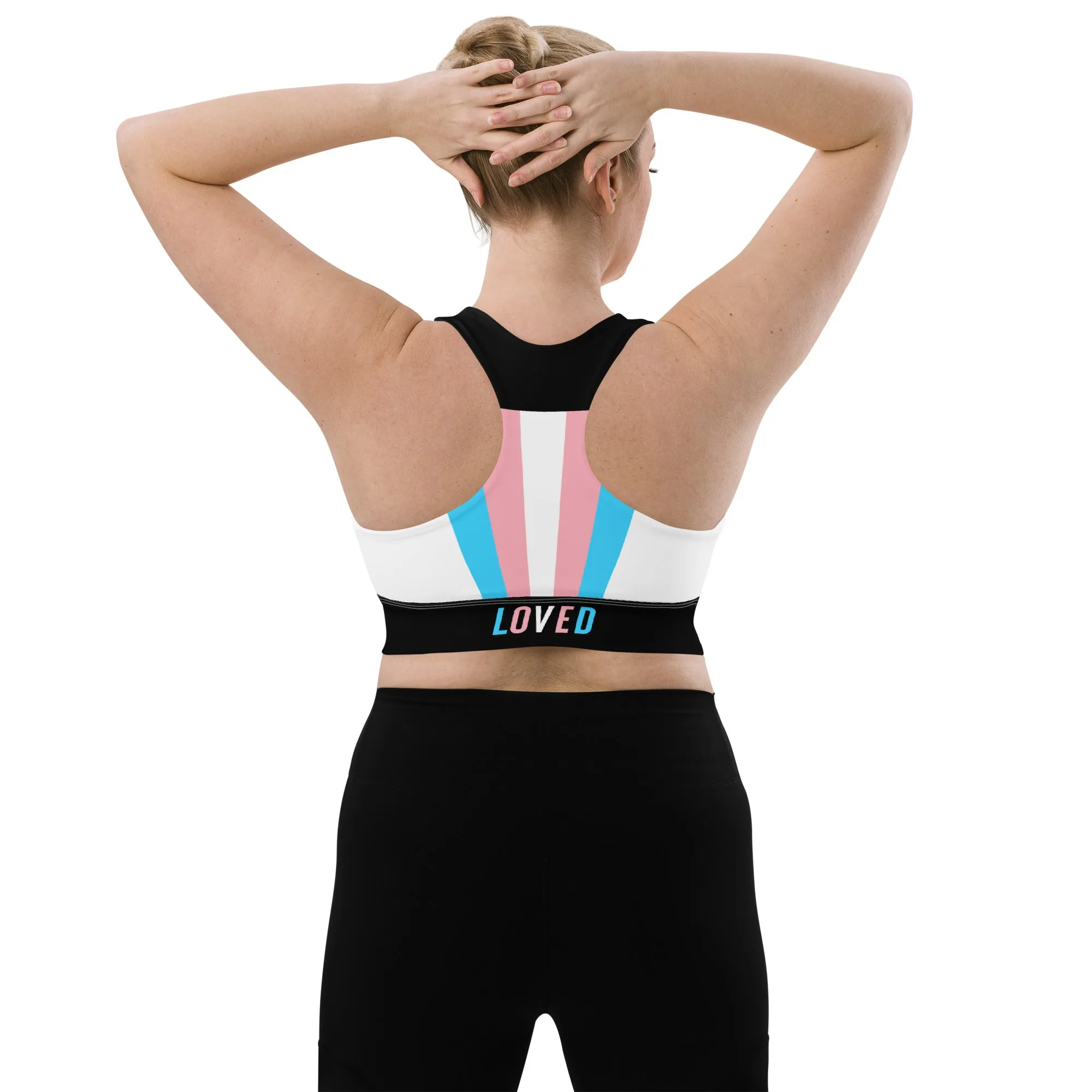 Trans Pride Flag Sports Bra