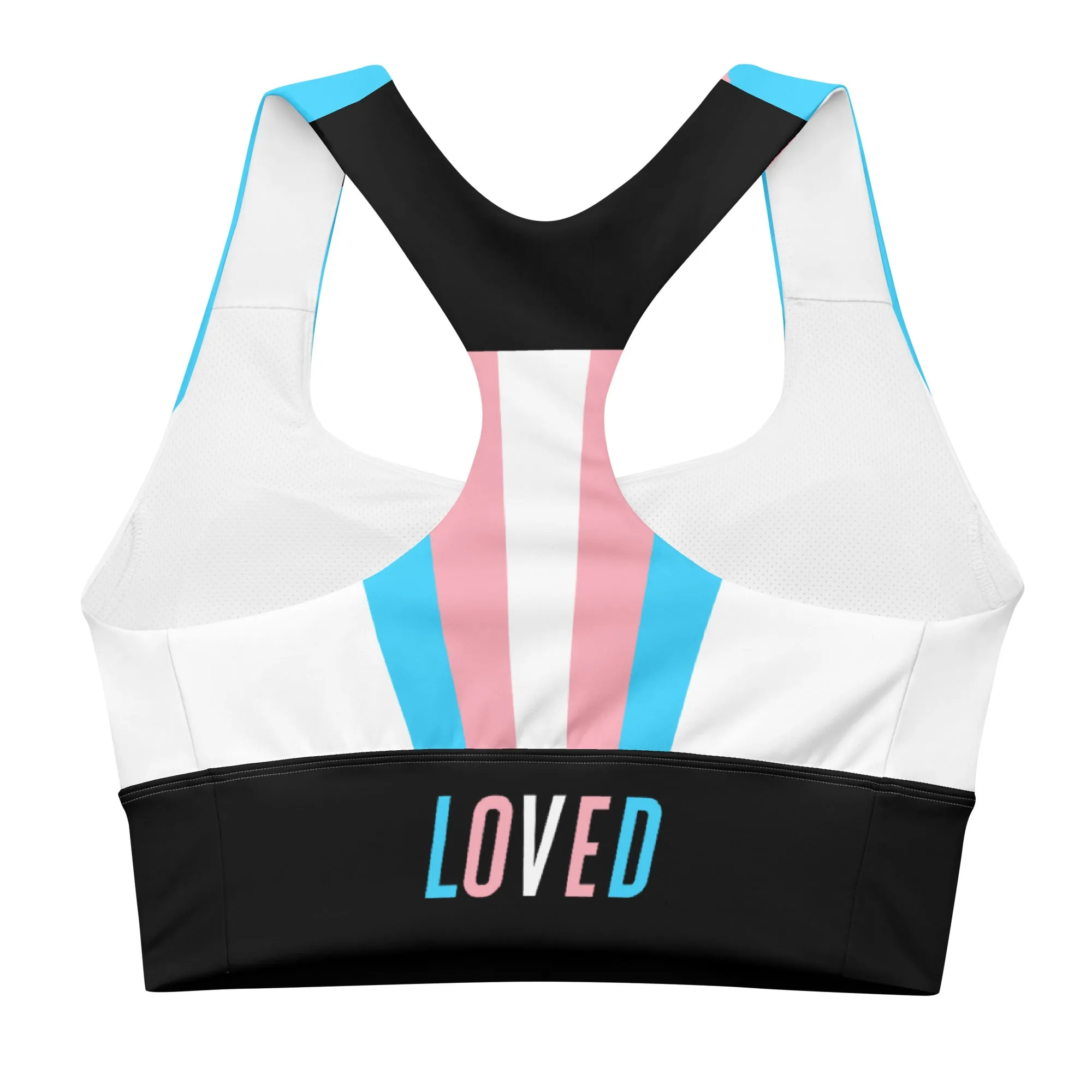 Trans Pride Flag Sports Bra