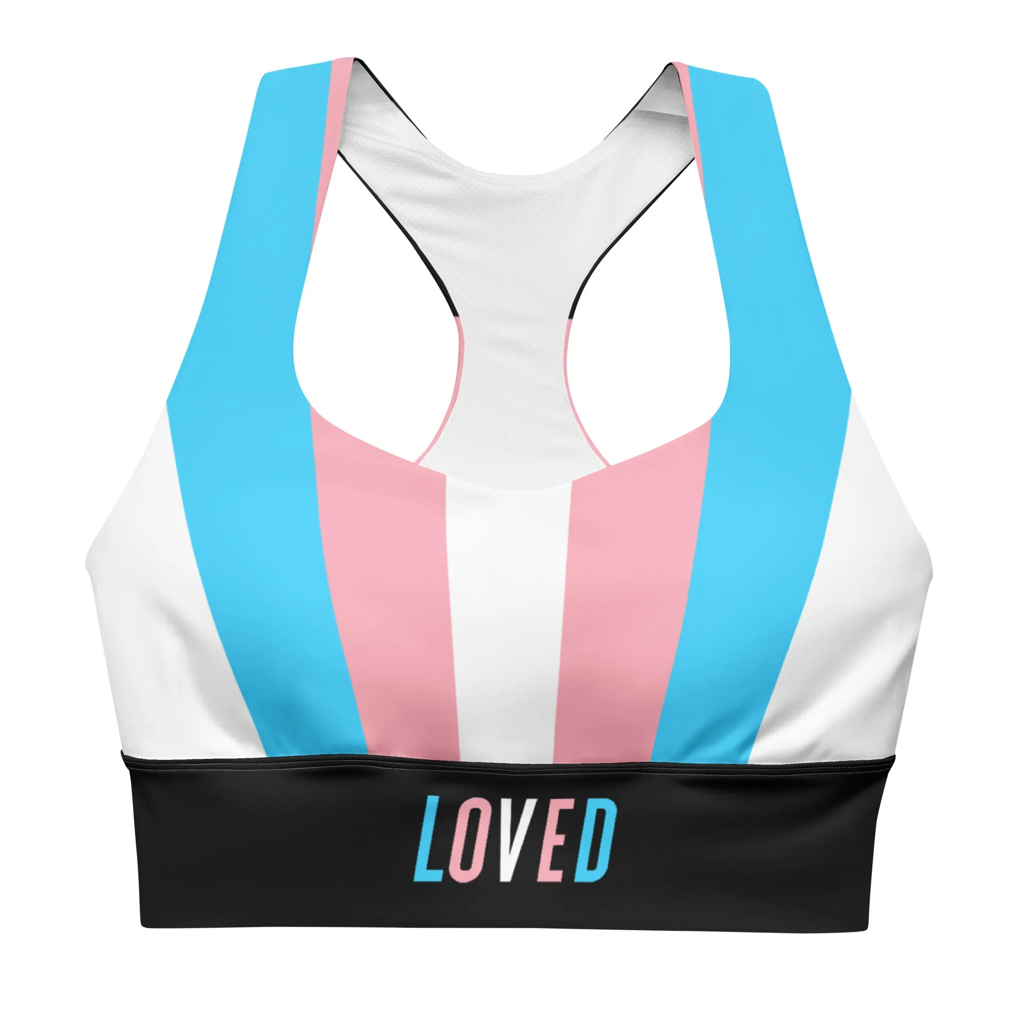 Trans Pride Flag Sports Bra