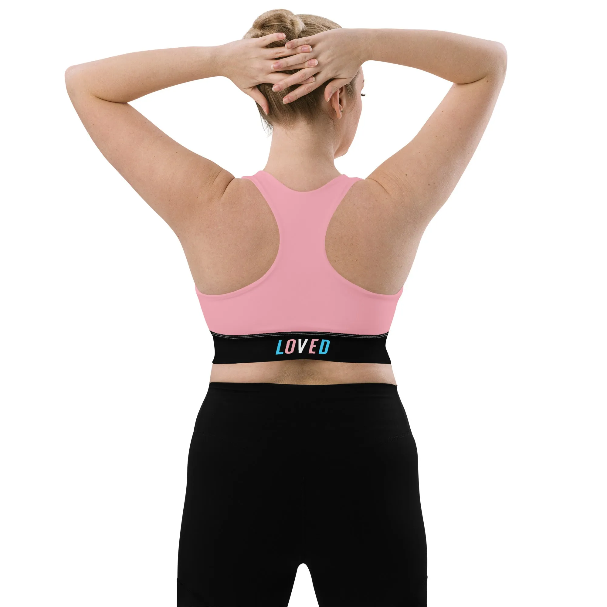 Trans Pride Pink Sports Bra