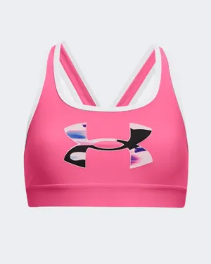 Under Armour Crossback Graphic Girls Training Bra Pink/Multi 1373867-640