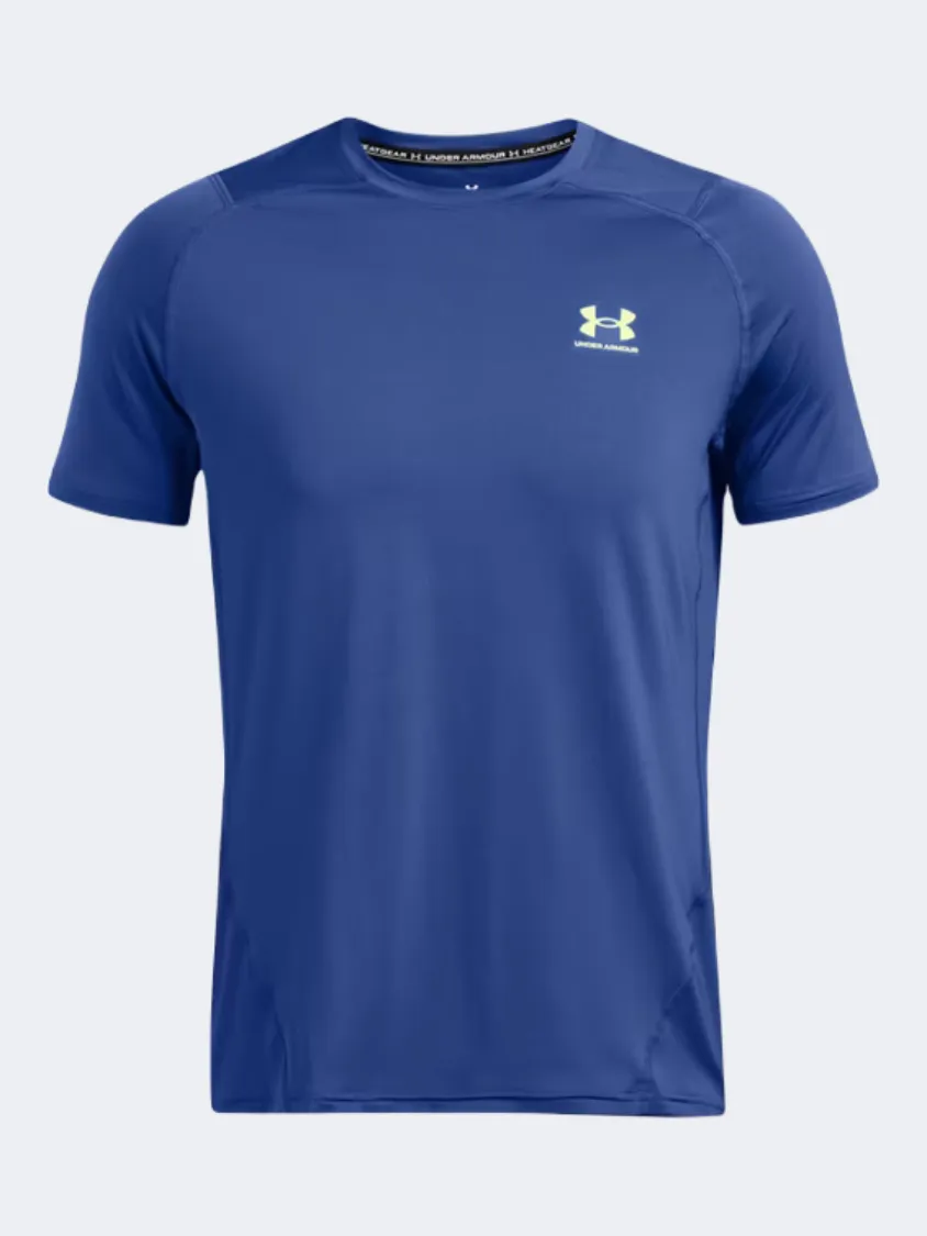 Under Armour Heatgear Fitted Graphic Men Training T-Shirt Tech Blue/Green