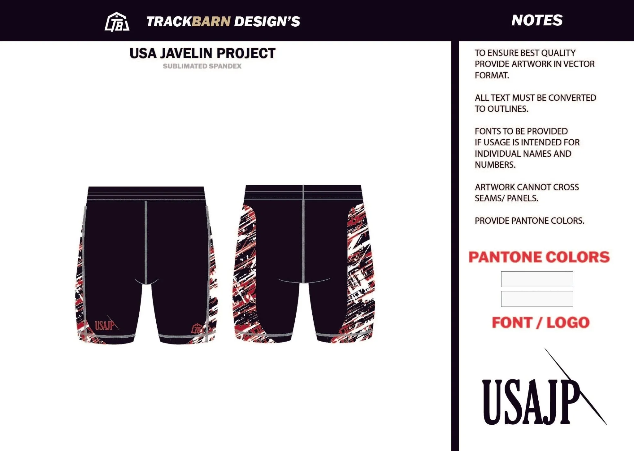 USA-Javeline-Project Womens Short Running Tight