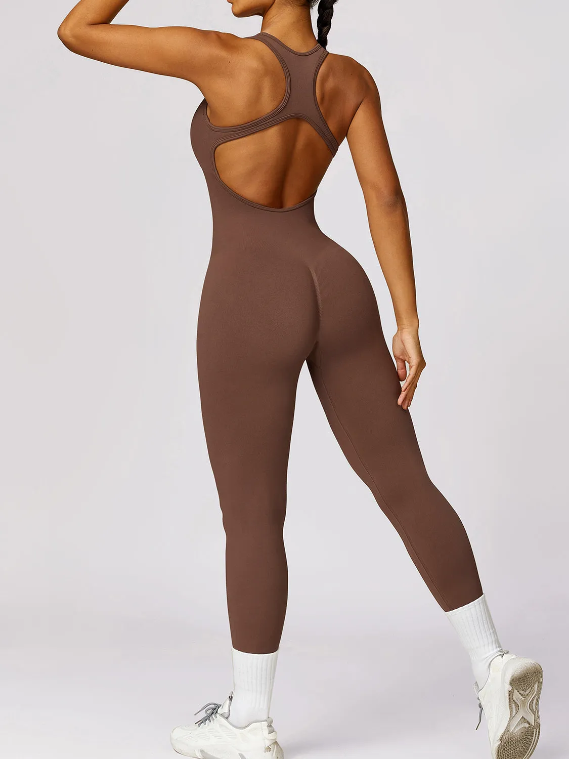 Workout Jumpsuit Sexy Women's Yoga Leggings Romper Nylon and Spandex Fast Dry Backless  Sports Premium Luxury