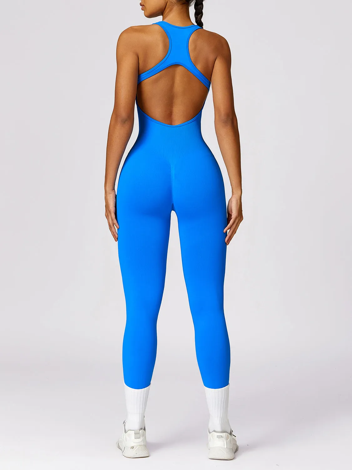 Workout Jumpsuit Sexy Women's Yoga Leggings Romper Nylon and Spandex Fast Dry Backless  Sports Premium Luxury