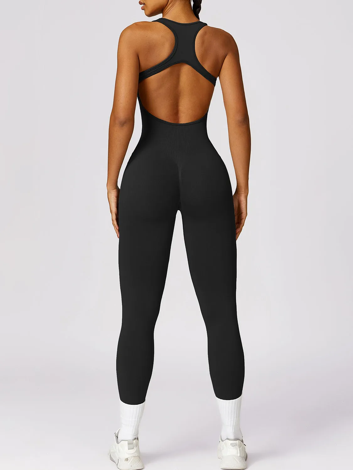 Workout Jumpsuit Sexy Women's Yoga Leggings Romper Nylon and Spandex Fast Dry Backless  Sports Premium Luxury