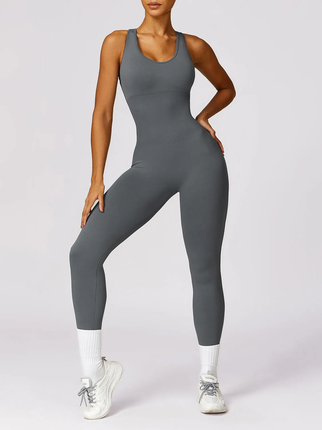 Workout Jumpsuit Sexy Women's Yoga Leggings Romper Nylon and Spandex Fast Dry Backless  Sports Premium Luxury